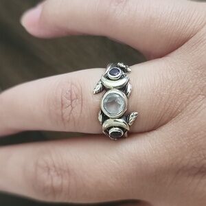 Sterling Silver Moon Ring